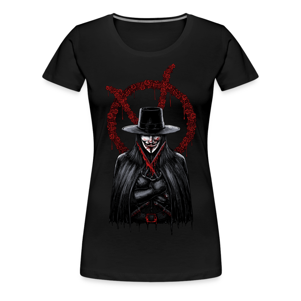 V - Women’s Premium T-Shirt - black