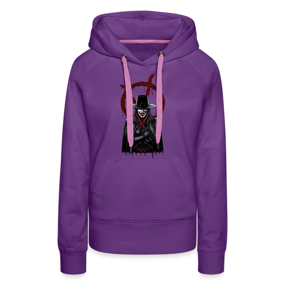 V - Women’s Premium Hoodie - purple 