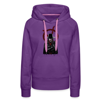 V - Women’s Premium Hoodie - purple 