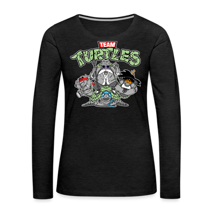 Let's Kick Shell! - Women's Premium Long Sleeve T-Shirt - charcoal grey