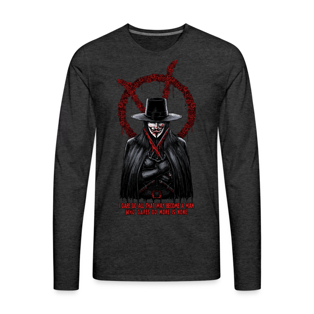 Vendetta - Men's Premium Long Sleeve T-Shirt - charcoal grey