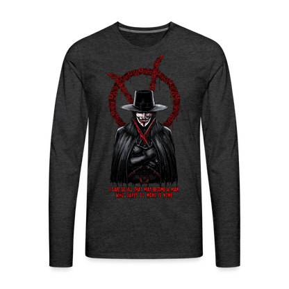 Vendetta - Men's Premium Long Sleeve T-Shirt - charcoal grey