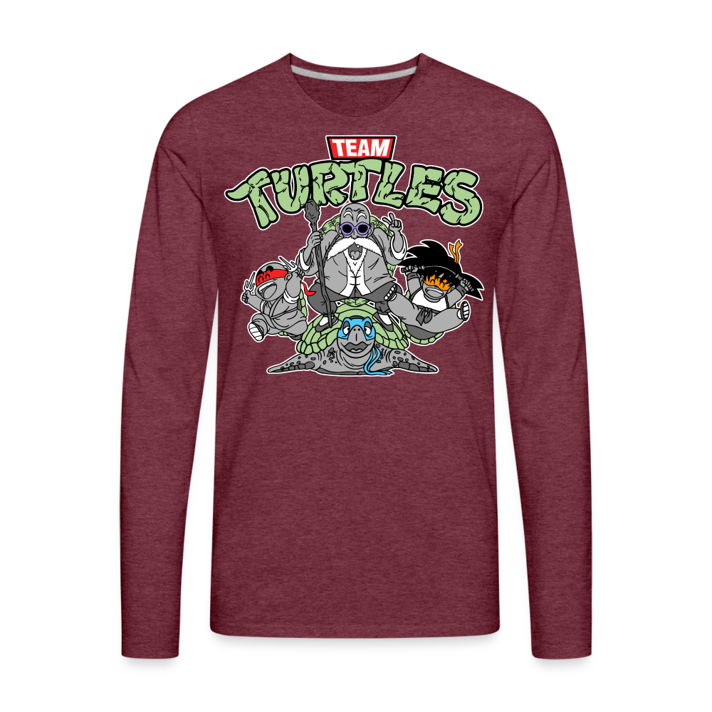 Let's Kick Shell! - Men's Premium Long Sleeve T-Shirt - heather burgundy