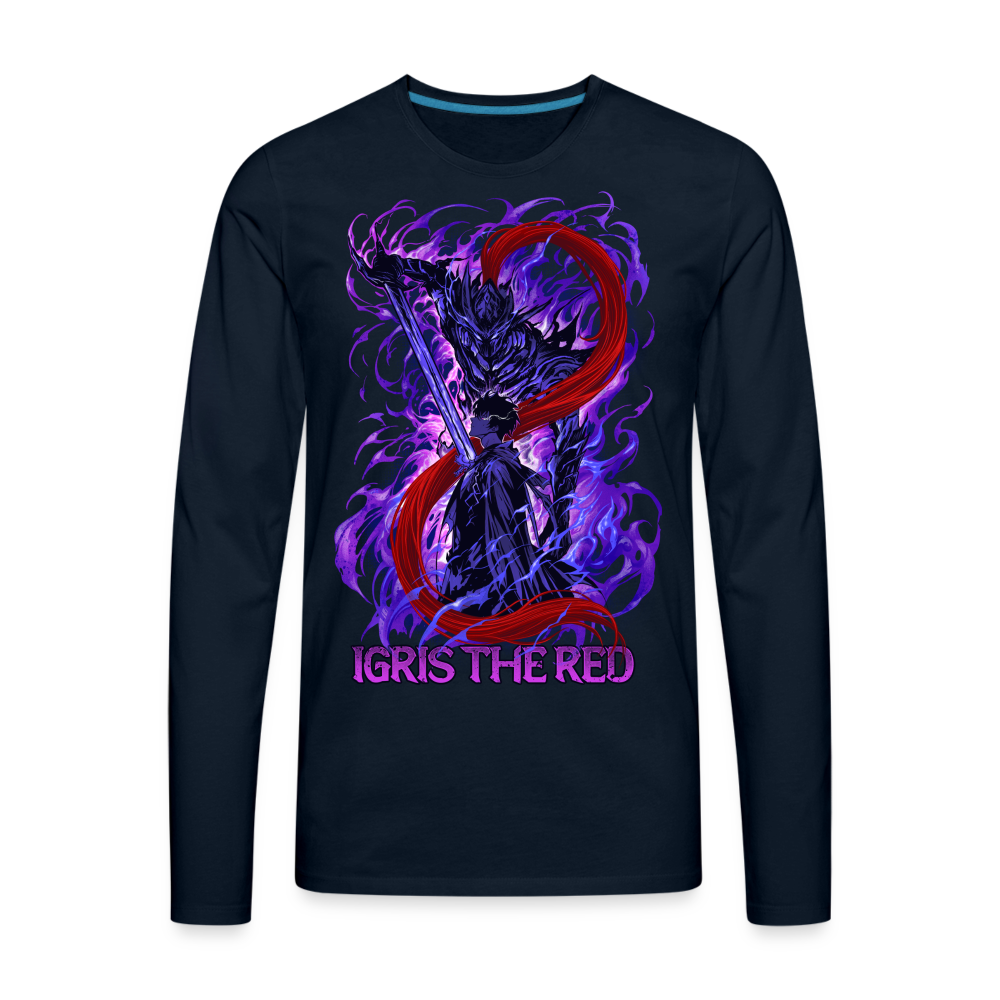 Igris The Red - Men's Premium Long Sleeve T-Shirt - deep navy