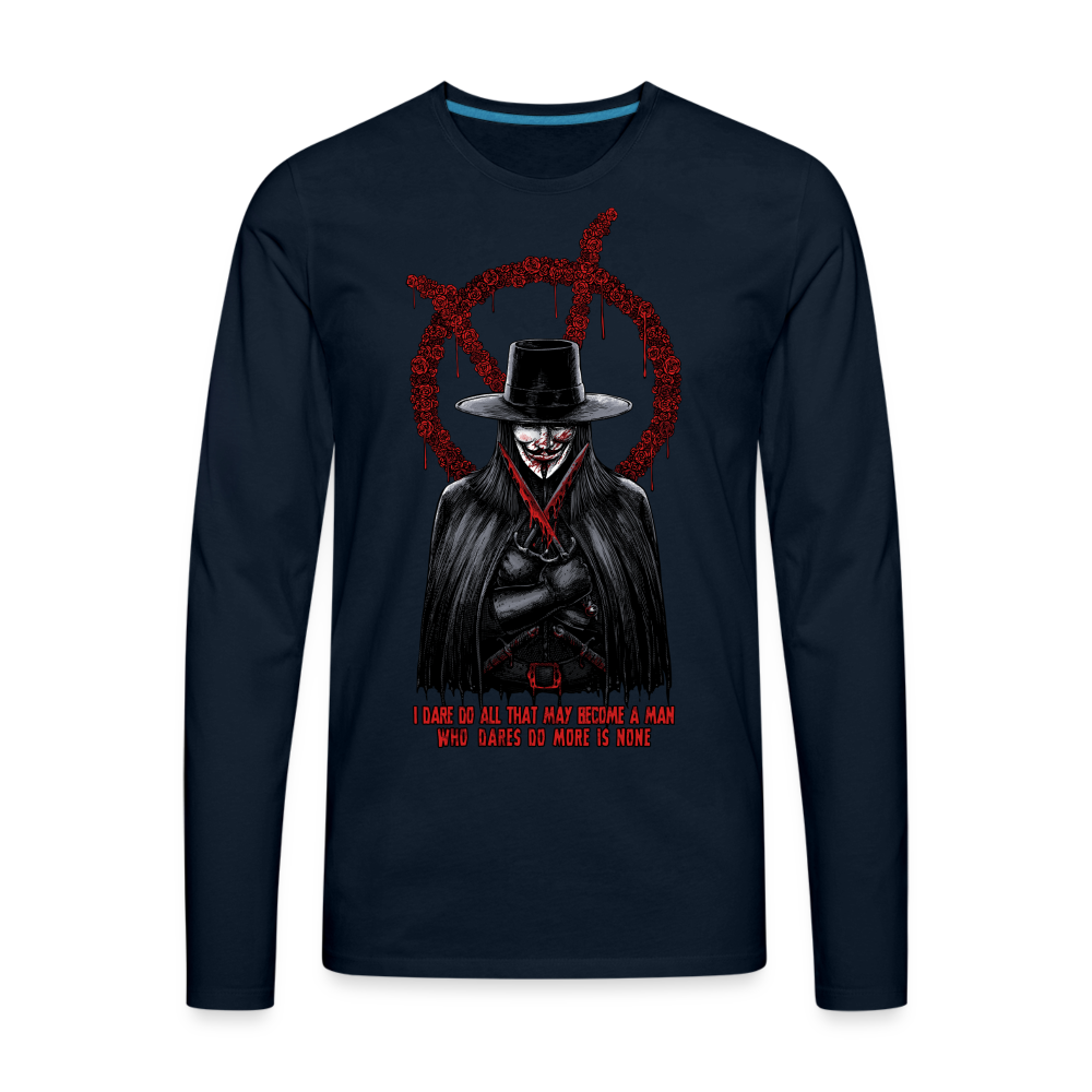 Vendetta - Men's Premium Long Sleeve T-Shirt - deep navy