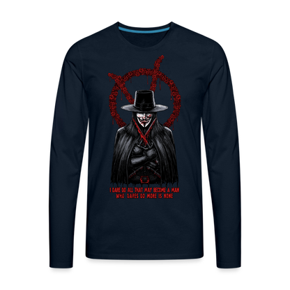 Vendetta - Men's Premium Long Sleeve T-Shirt - deep navy