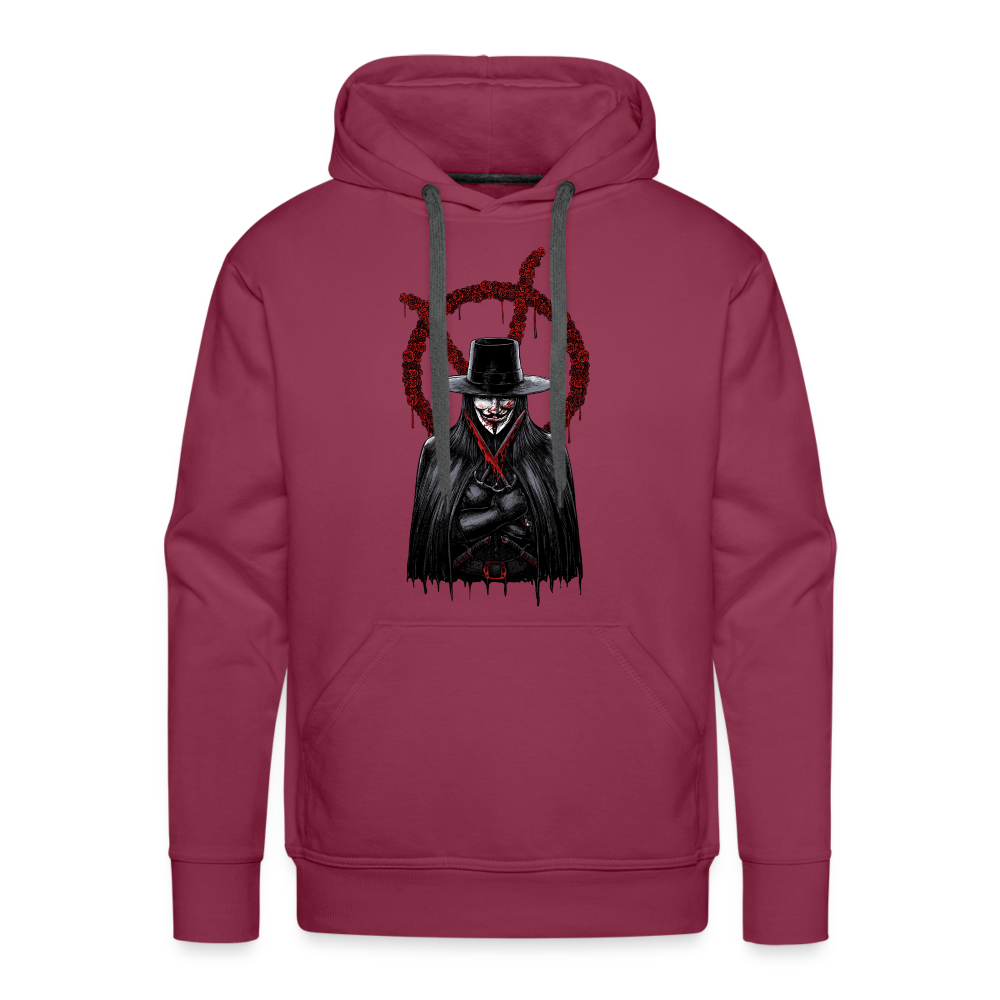 V - Men’s Premium Hoodie - burgundy