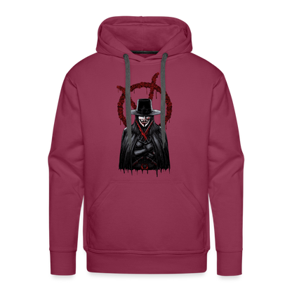 V - Men’s Premium Hoodie - burgundy