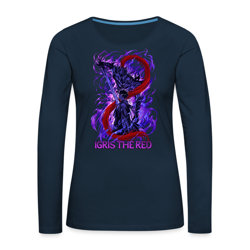 Igris The Red - Women's Premium Long Sleeve T-Shirt - deep navy