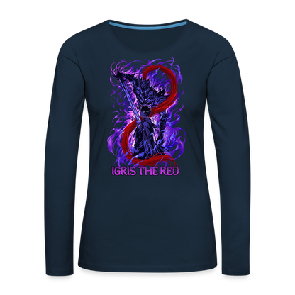 Igris The Red - Women's Premium Long Sleeve T-Shirt - deep navy