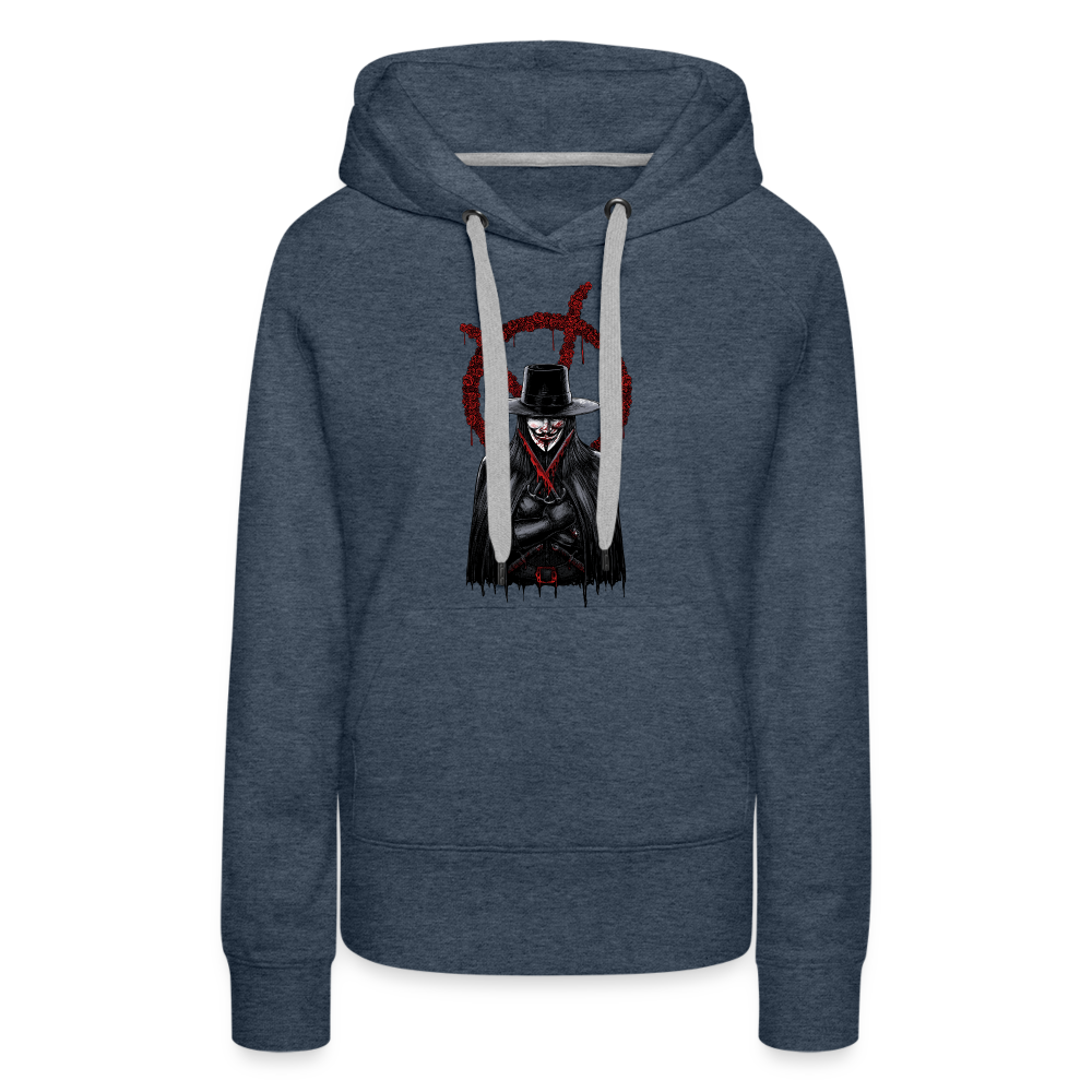 V - Women’s Premium Hoodie - heather denim