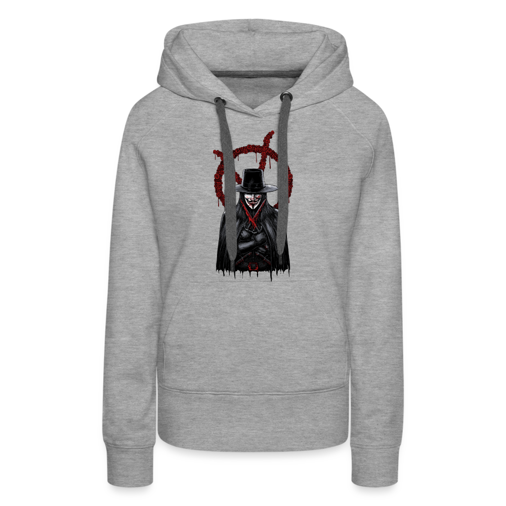 V - Women’s Premium Hoodie - heather grey