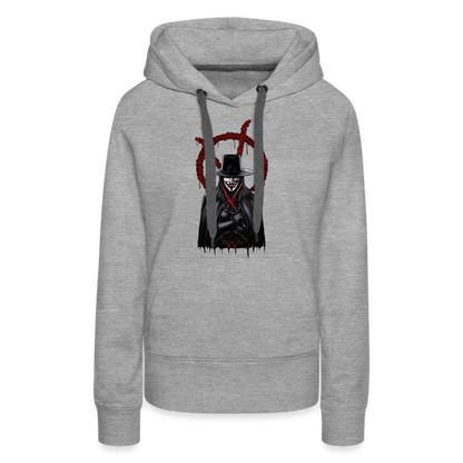 V - Women’s Premium Hoodie - heather grey