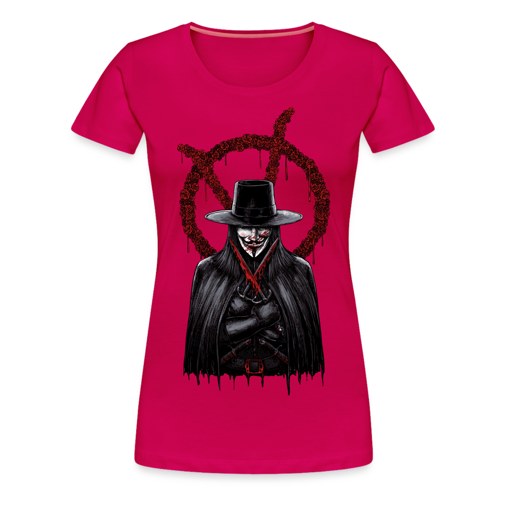 V - Women’s Premium T-Shirt - dark pink