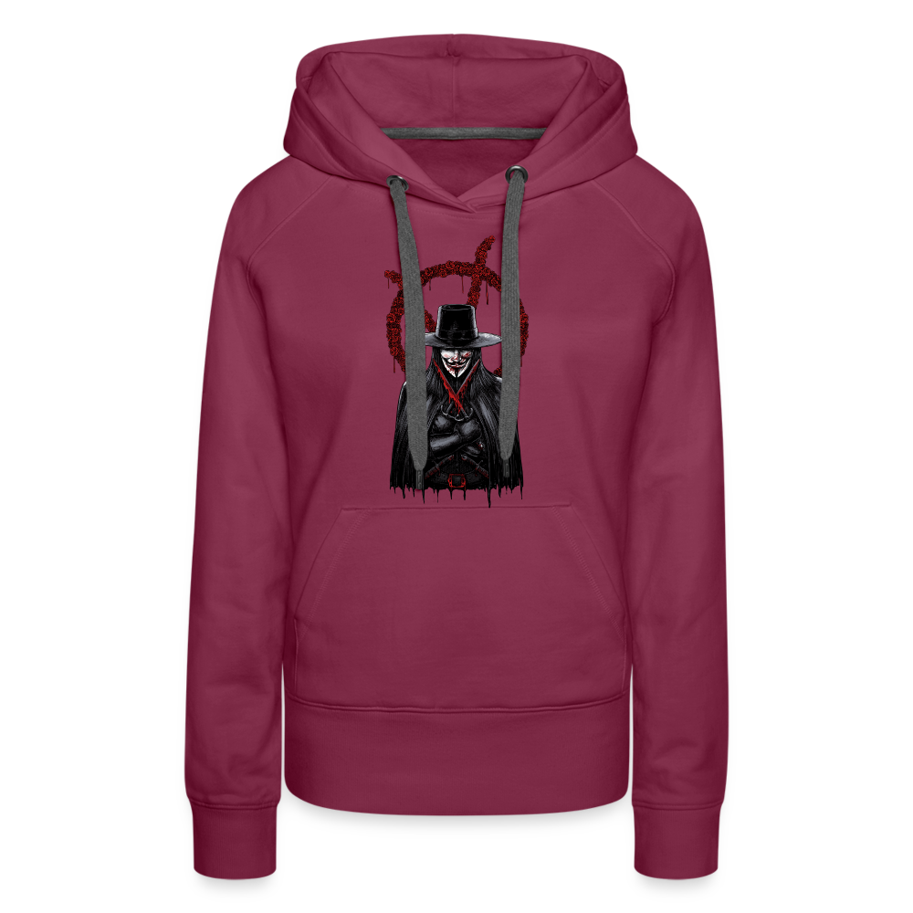 V - Women’s Premium Hoodie - burgundy