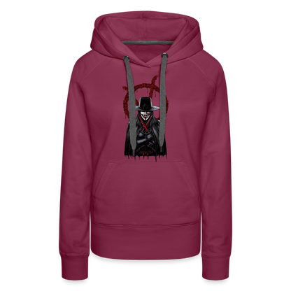 V - Women’s Premium Hoodie - burgundy