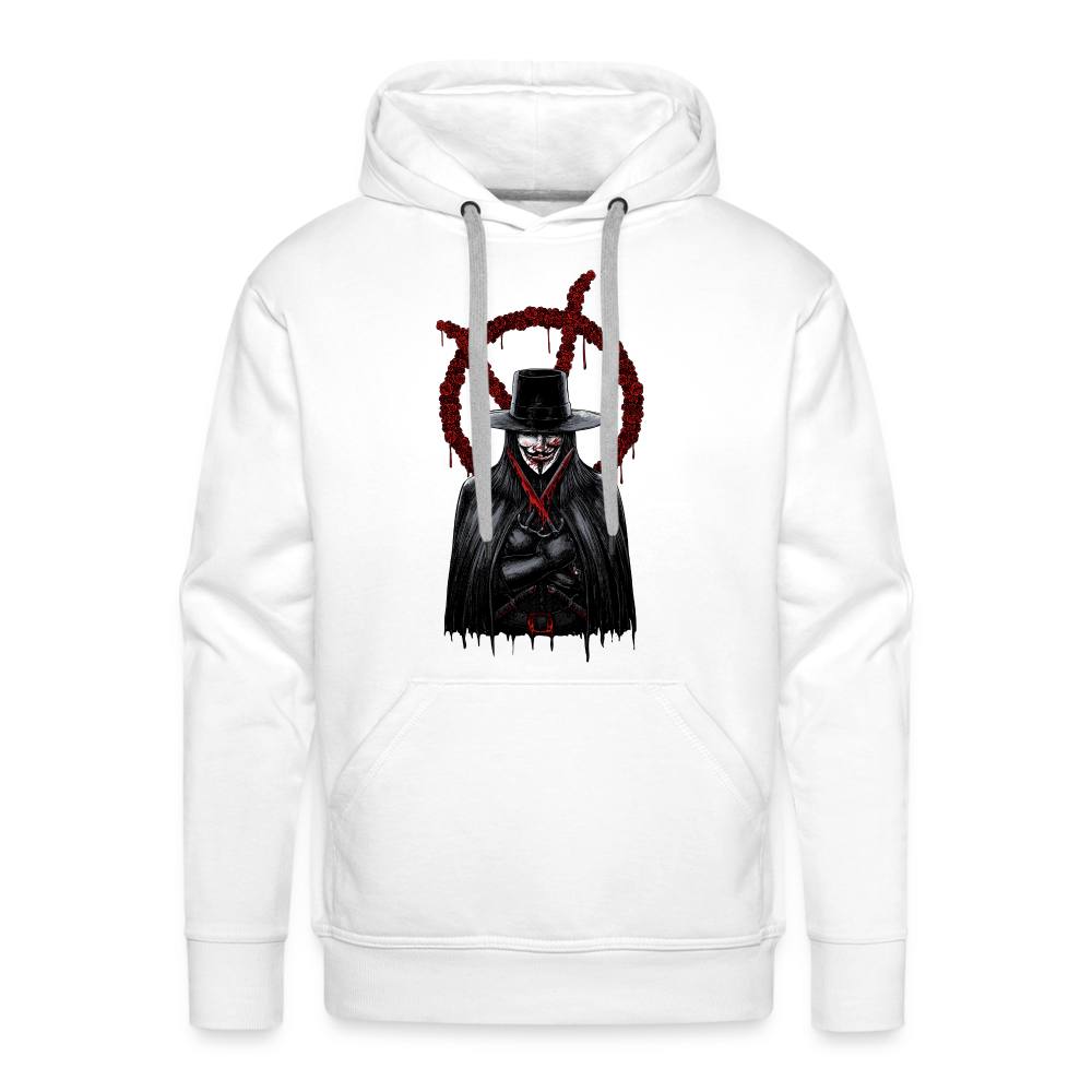 V - Men’s Premium Hoodie - white