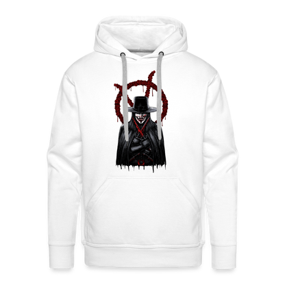 V - Men’s Premium Hoodie - white