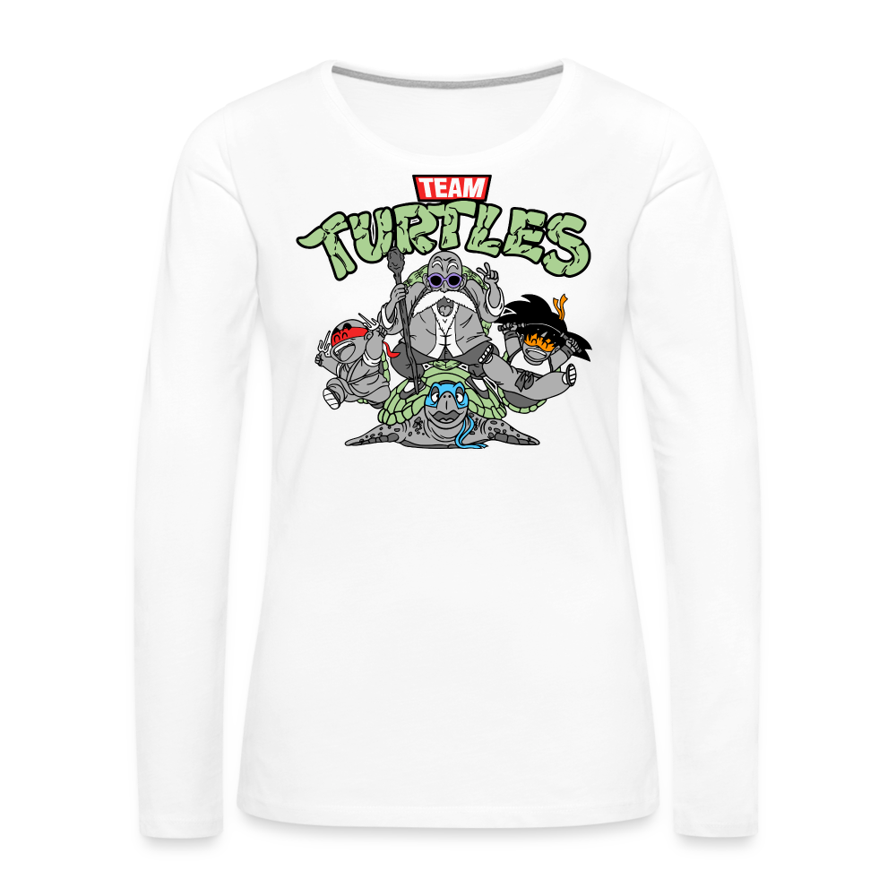 Let's Kick Shell! - Women's Premium Long Sleeve T-Shirt - white