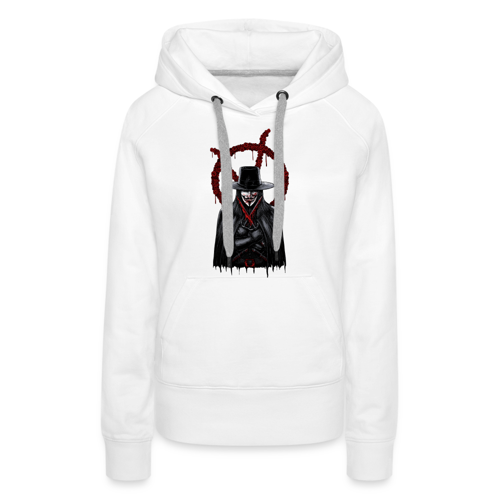 V - Women’s Premium Hoodie - white