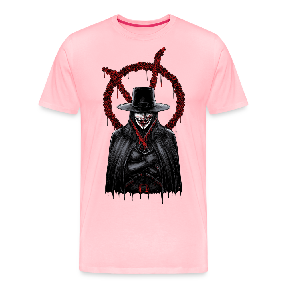 V - Men's Premium T-Shirt - pink