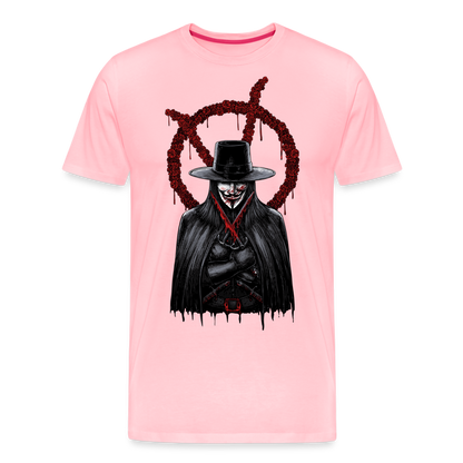 V - Men's Premium T-Shirt - pink