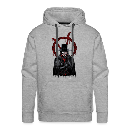 V - Men’s Premium Hoodie - heather grey