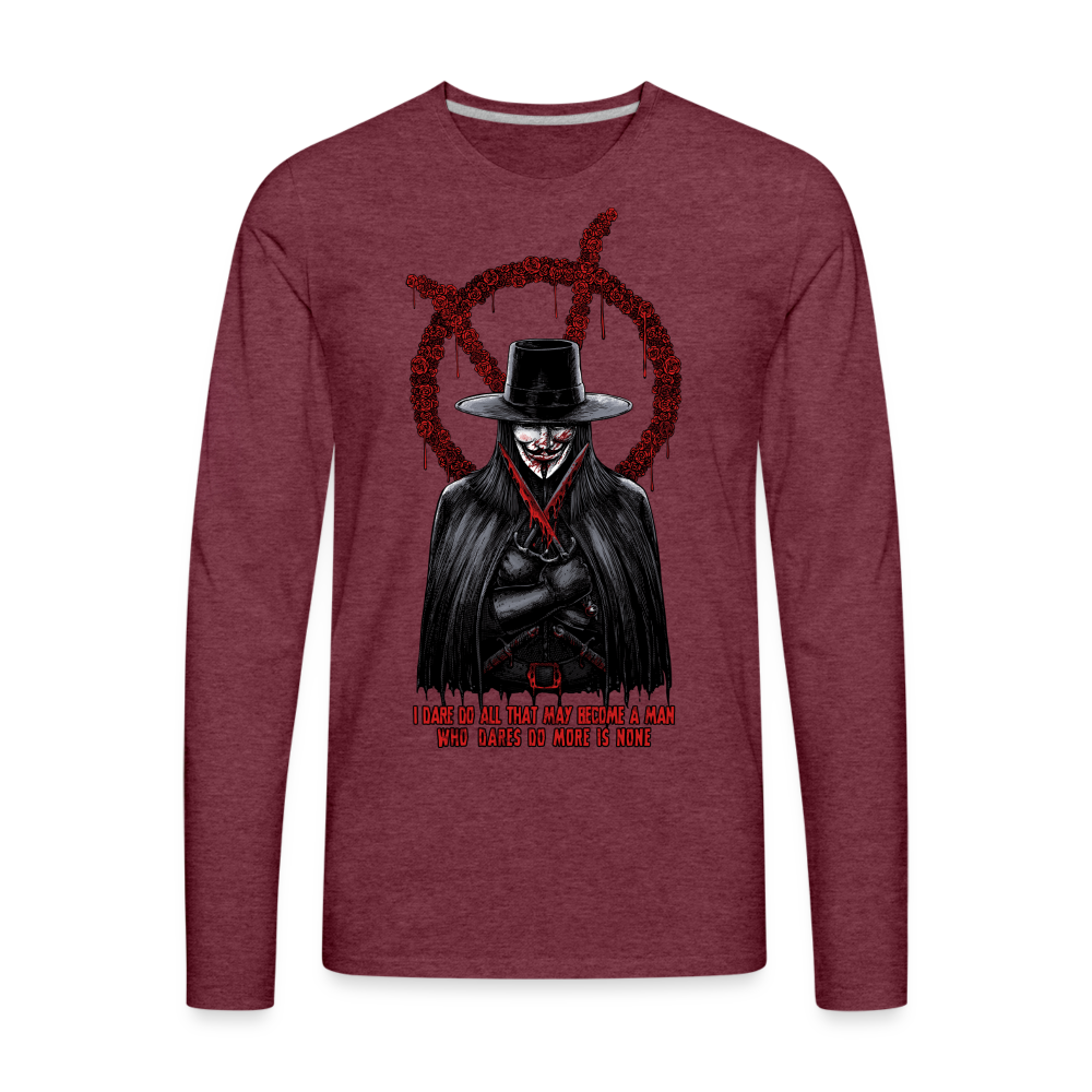 Vendetta - Men's Premium Long Sleeve T-Shirt - heather burgundy