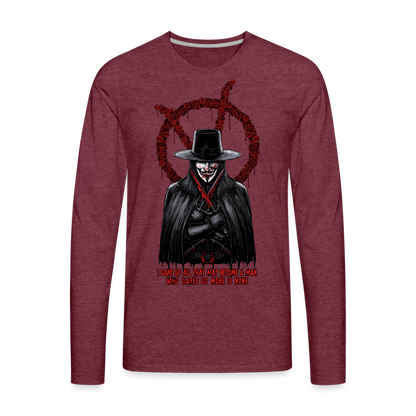 Vendetta - Men's Premium Long Sleeve T-Shirt - heather burgundy