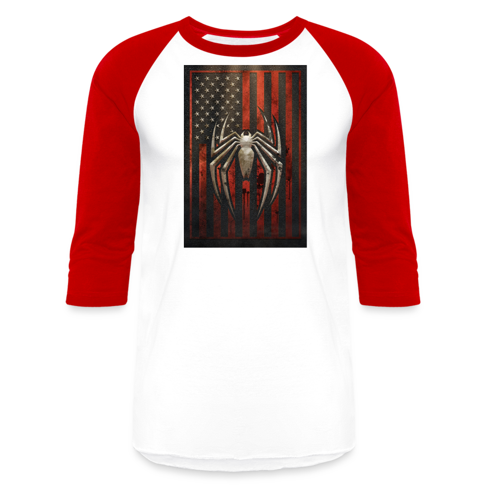 With Great Power... - Baseball T-Shirt - white/red