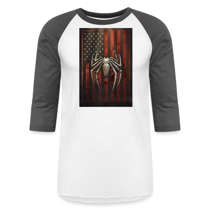 With Great Power... - Baseball T-Shirt - white/charcoal