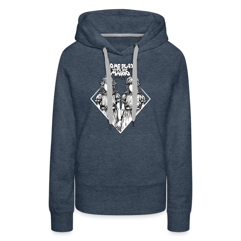 Come Play With Us - Women’s Premium Hoodie - heather denim