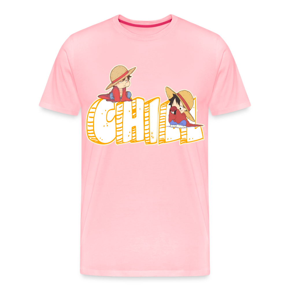 Luffy Chill - Men's Premium T-Shirt - pink