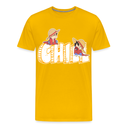 Luffy Chill - Men's Premium T-Shirt - sun yellow