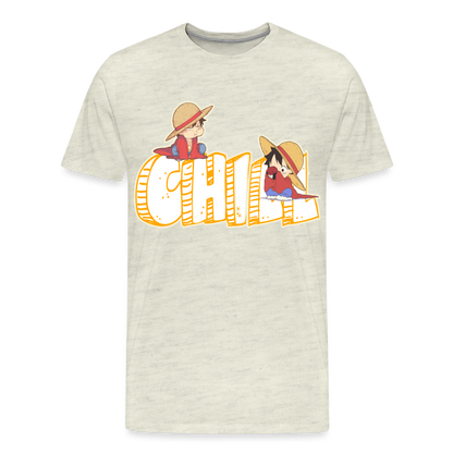 Luffy Chill - Men's Premium T-Shirt - heather oatmeal