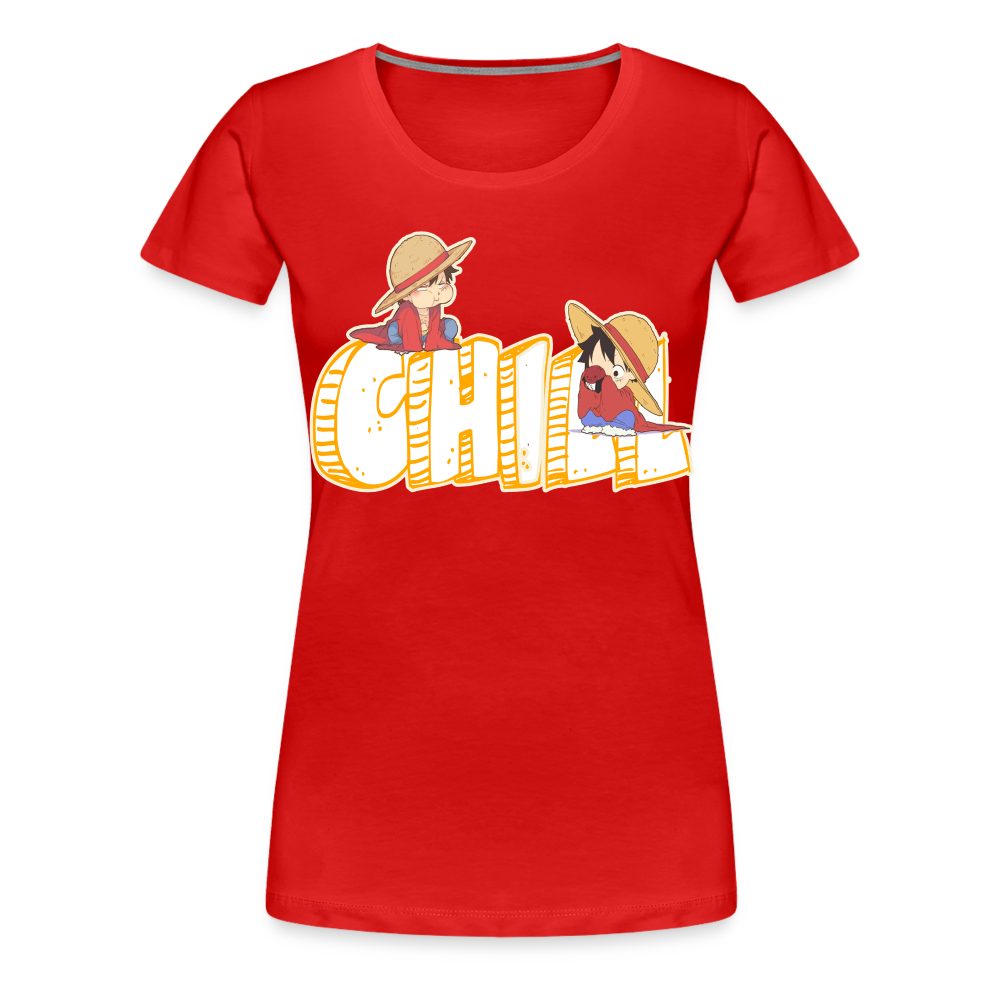 Luffy Chill - Women’s Premium T-Shirt - red