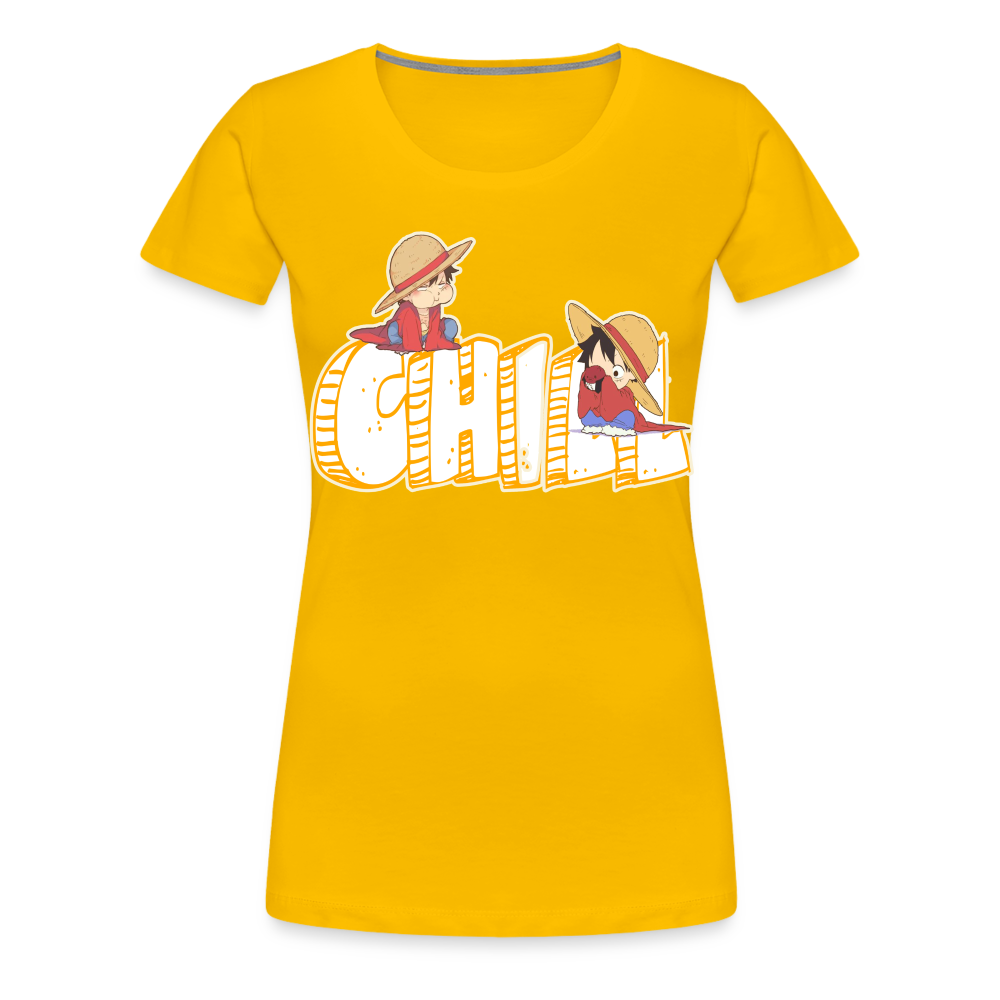 Luffy Chill - Women’s Premium T-Shirt - sun yellow