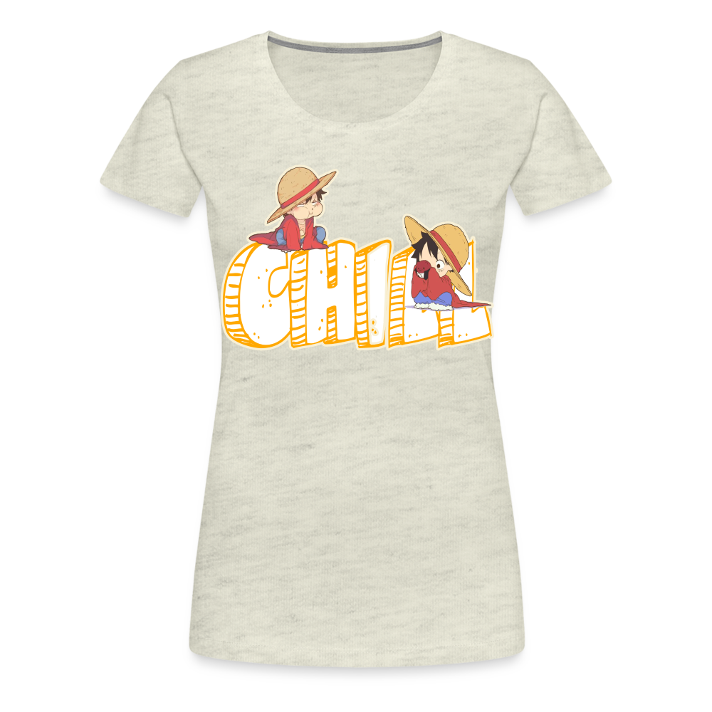 Luffy Chill - Women’s Premium T-Shirt - heather oatmeal