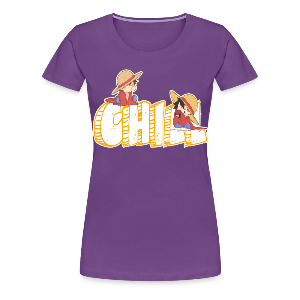 Luffy Chill - Women’s Premium T-Shirt - purple