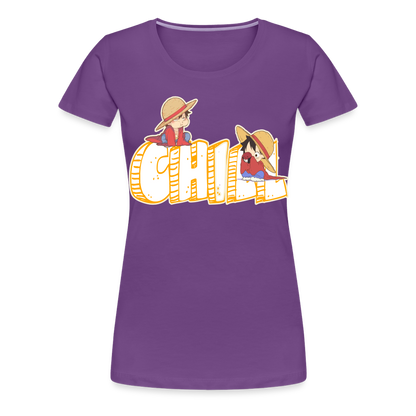 Luffy Chill - Women’s Premium T-Shirt - purple