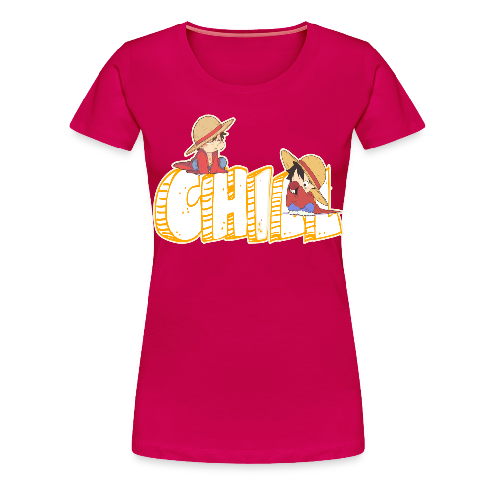 Luffy Chill - Women’s Premium T-Shirt - dark pink