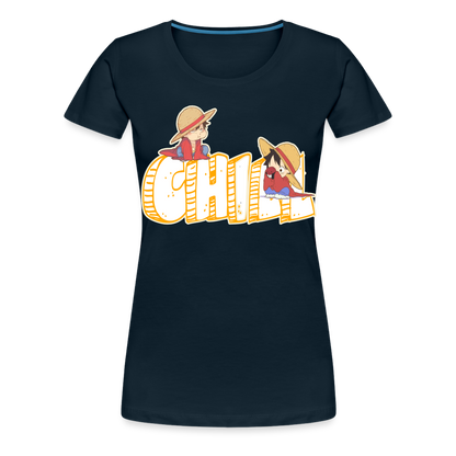 Luffy Chill - Women’s Premium T-Shirt - deep navy