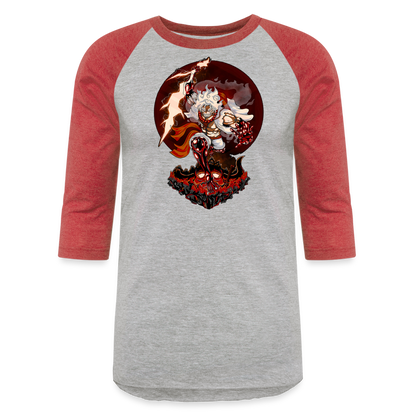 Gomu Gomu no Kaminari - Baseball T-Shirt - heather gray/red