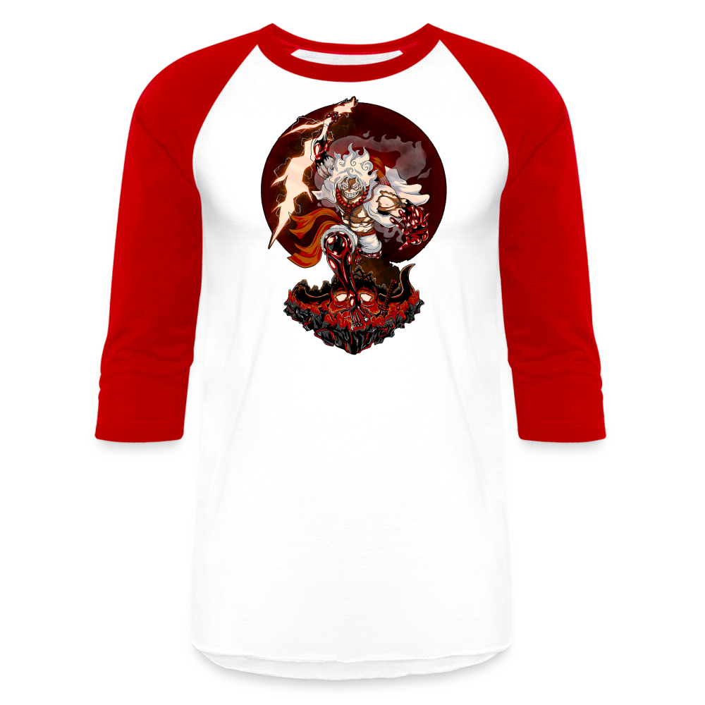 Gomu Gomu no Kaminari - Baseball T-Shirt - white/red