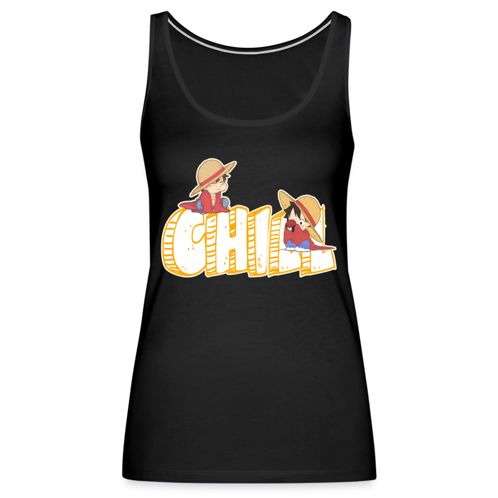 Luffy Chill - Women’s Premium Tank Top - black