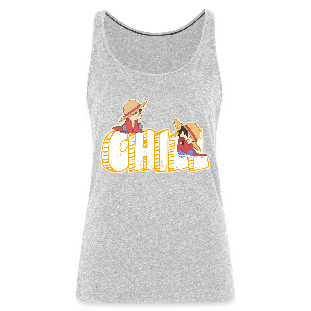 Luffy Chill - Women’s Premium Tank Top - heather gray