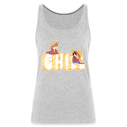 Luffy Chill - Women’s Premium Tank Top - heather gray