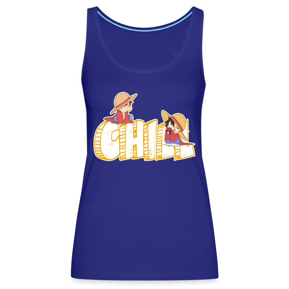 Luffy Chill - Women’s Premium Tank Top - royal blue