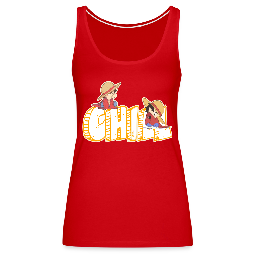 Luffy Chill - Women’s Premium Tank Top - red