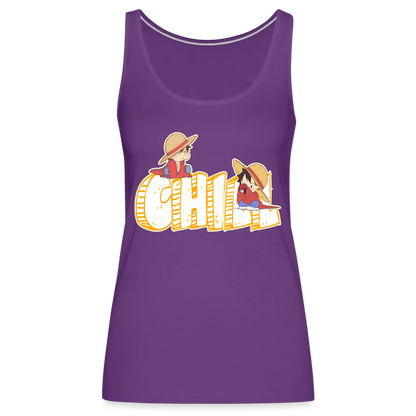 Luffy Chill - Women’s Premium Tank Top - purple